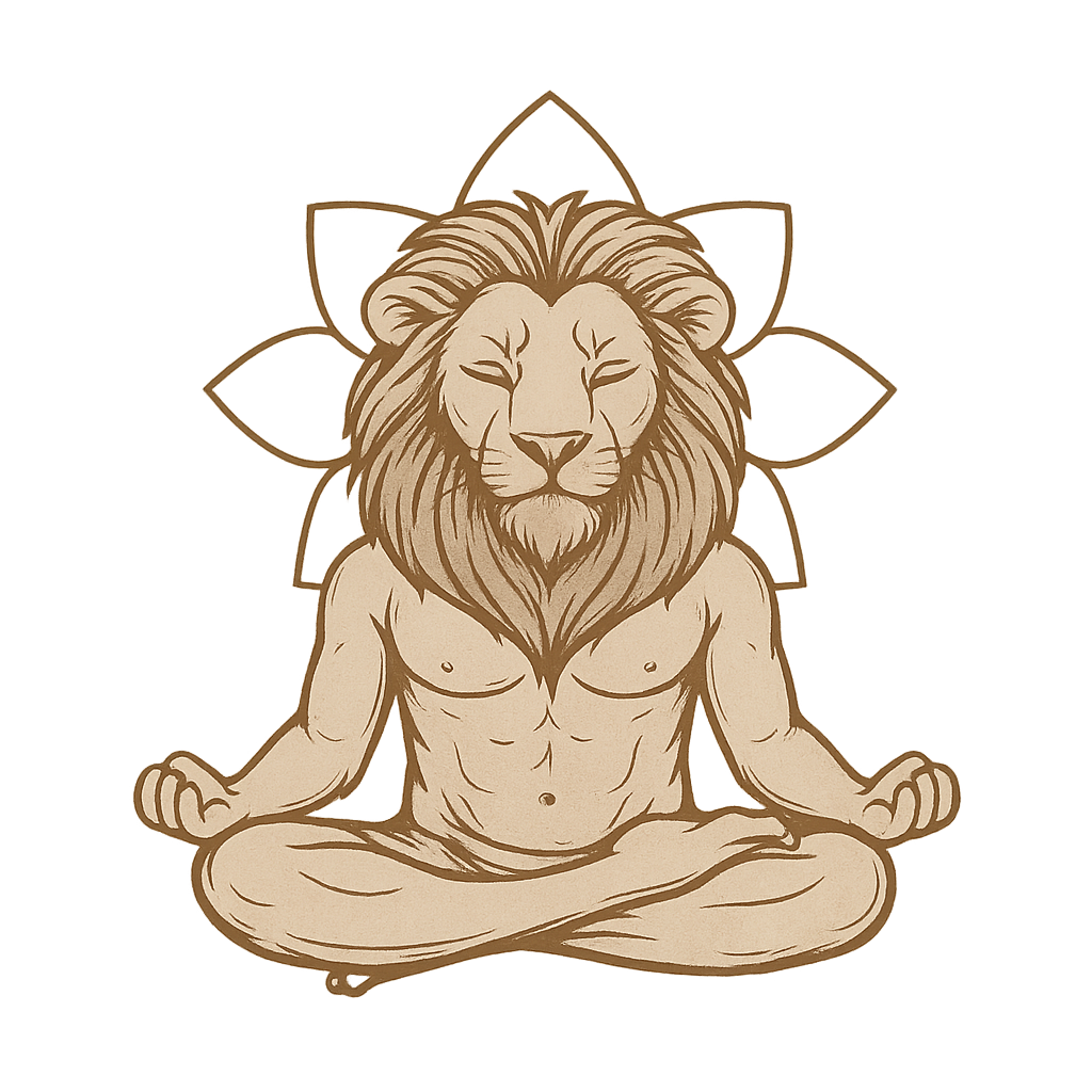 Meditating Lion Illustration